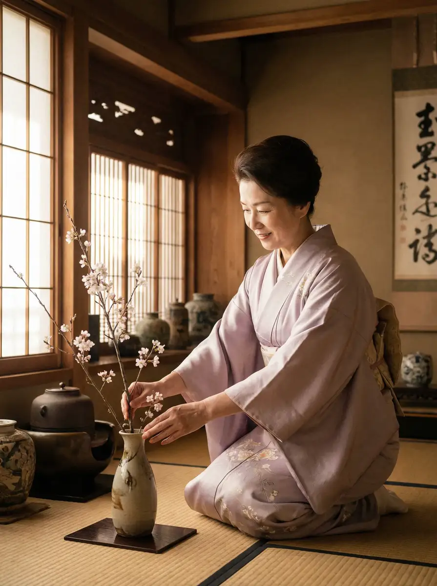 一位优雅的 漫蛙manwa2正版下载 在和室中插花